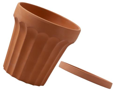 LIOOBO Maceta De Vintage con Bandeja para Plantas Maceta De Balcón y Jardín Diseño Minimalista para Decoración De Sala y Oficina Altura