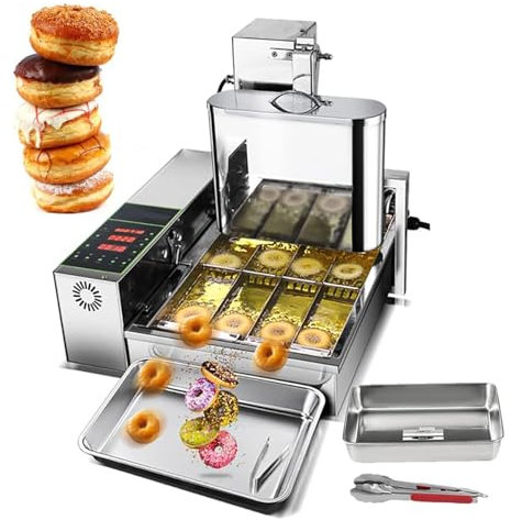 Macchina Automatica Per Ciambelle,Macchina Per La Produzione Di Ciambelle Commerciali,Friggitrice Digitale Per Ciambelle Da 4 Righe Da 6 Litri,Regolazione Della Temperatura,Per Negozio Di Dolci