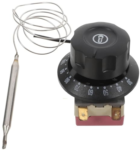 MUCKLILY Termostato Digital para Horno Eléctrico Y Freidora De Aire Controlador De Temperatura Ajustable para Calentador De Agua Incluye Tornillos Y Terminales De Engarce