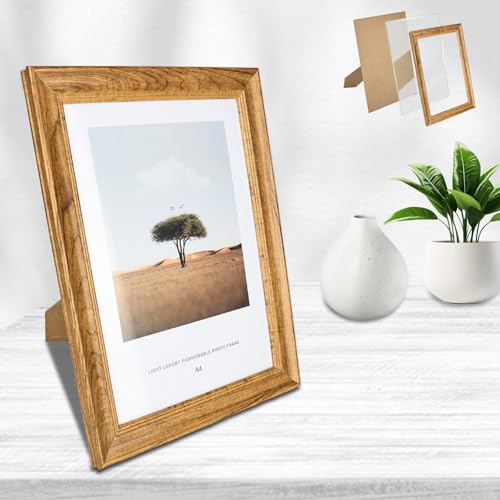 bssmmai Narva - Cornice portafoto in legno, formato A4, in MDF, con acrilico, verticale e orizzontale, in legno, formato verticale e orizzontale, vintage, 20 x 30 cm