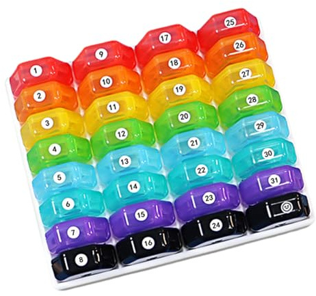 Pillendose Organizer - Tablettenbox Organizer | Medizin Aufbewahrungsbox mit 32 Fächern | 31 Tage monatlich Pillen Organizer | Tragbare Pillen Medizin Fall Box Halter für tägliche Medizin