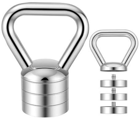 bimiti Kettlebell Verstellbare 10kg, 4-in-1 Kettlebell Set, Kugelhantel Verstellbarer Gewichtsbereich 3/5/8/10kg, Kettleball für Ganzkörpertraining und Krafttraining zu Hause oder im Fitnessstudio