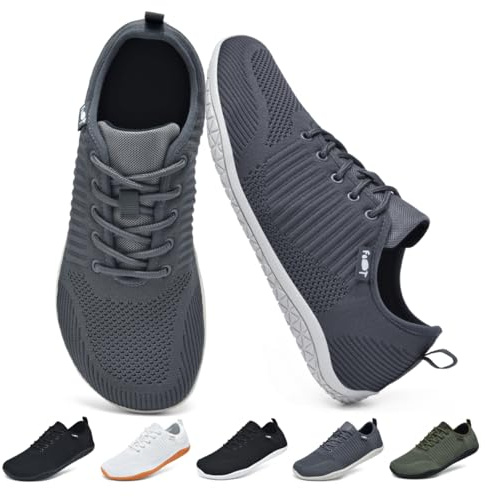 Merdoo Barefoot Shoes Mujer Zapatos Descalzos Hombre Zapatos Minimalistas Sneakers para Deportivas Correr Caminar Gimnasio Gris 39