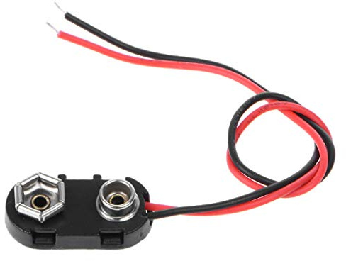 FGDTREE PP3 9V Batteria Clip Connettore I Tipo Cavi Stagnati 150mm Nero Rosso