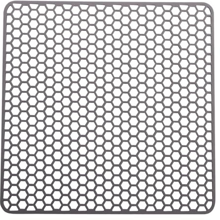 Silikon diskho matta 34,5 x 34,5 cm, fyrkantig droppmatta med bikakemönster för diskbänk, värmebeständig upp till 220 °C, skärbar, livsmedelssäker, halkfri