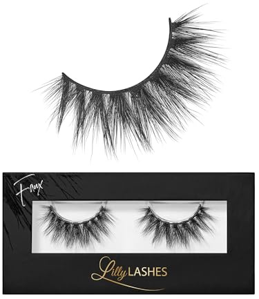 Lilly Lashes 3D Mykonos Faux Mink Strip Eyelashes, False Eyelashes Dramatic Look, Reusable False Lashes, Fake Lashes Pack, Lash Strips with Luxury Silk Like Fibers, No Lash Glue Included