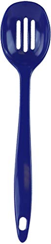 Reston Lloyd Melamine Slotted Spoon Kitchen Utensil, Premium Quality Utensil with Heat Resistant Ergonomic Handle, Durable BPA-Free Plastic, 11.5 inch long, One Piece, Indigo