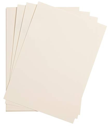 Clairefontaine 975575C Packung mit 25 Bastelkartons Maya, 185g, DIN A2, 42 x 59,4 cm, 1 Pack, elfenbein