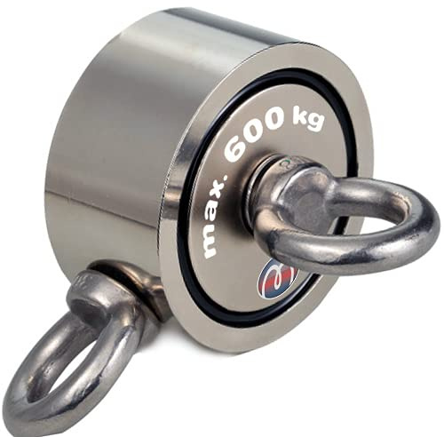 Bergemagnet Angelmagnet, super stark, für Magnet Fischen, beidseitig Neodym Magnet, Magnetangel stark, Größe: Ø 60-120kg x 2