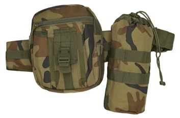 Brandit Adult (Unisex) Round Waistbelt Bag Travel Accessories Neck Pouch, Woodland, Standard Size