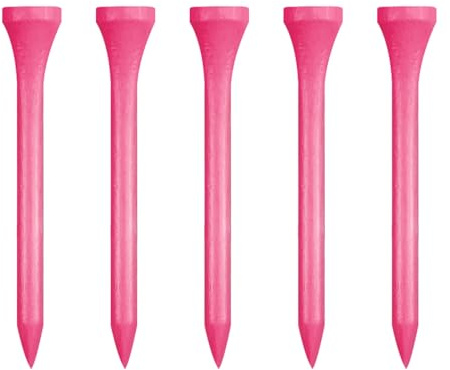 Zivisk Tee Golf Legno 70mm, 100 Pezzida Tee da Golf in bambù (Rosa)