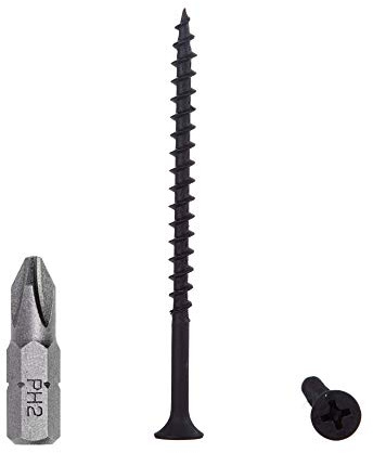 (50 Stück) Schwarz Phosphat Kohlenstoffstahl 4,2 x 70 mm Holzschrauben Trockenbauschrauben Spanplattenbefestigungen Phillips-Stiftkopf (50, 4,2 x 70 mm)