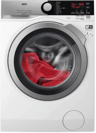 AEG L8FEC942Q Lavadora de Libre Instalación, Carga Frontal, 9 Kg / 1400 rpm, Conectividad WiFi, AutoDosificación, Motor Inverter, Función Vapor, Programa Rápido, LCD, Blanca, Clase A