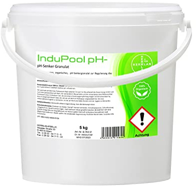 HERRLAN® pH-Minus Granulat 5 kg – Hochwirksamer pH-Senker | Food Grade für Pool, Chlor- & Salzwasseranlagen - Granuliertes Korrekturmittel – Made in Germany