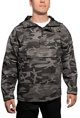 Rothco Anorak Parka - Insulated Cold Weather Jacket Comfortable and Warm Winter Coat (US, Alpha, Small, Regular, Regular, Black Camo)