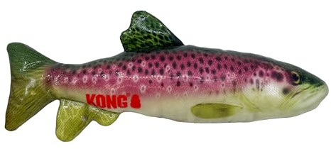 Kong Wild Shield Hundespielzeug in Fischform für mittelgroße Rassen (Forellen)