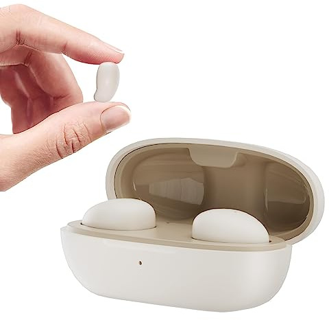 Mini unsichtbare kleinste Kopfhörer Bluetooth in Ear kabellos Kopfhörer zum Schlafen in Ear Sleep Earbuds Kopfhörer für kleine Ohren Schlafkopfhörer Seitenschläfer Noise Cancelling Kopfhörer Beige