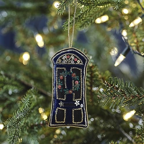 Ginger Ray Navy Velvet Door Hanging Weihnachtsbaumschmuck, blau