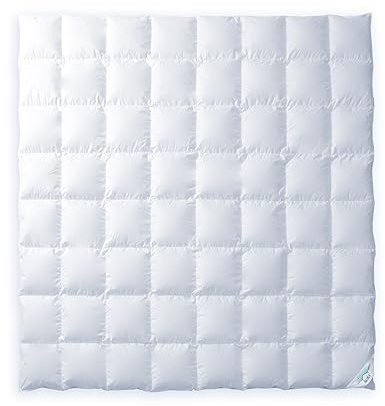 Aura® Luxury Warm Winterdecke 200 x 200| Comfort 70% Neue ungarische Gänsedaunen Klasse I | Oeko-TEX 100 allergikergeeignet | pflegeleicht 100% Baumwolle