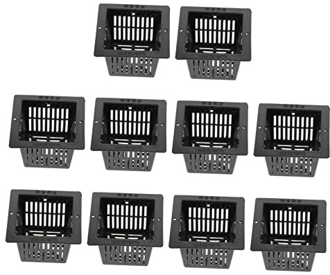 Warmhm 10stücke Pflanzkörbe Für Hydroponik Soilless Kultur Töpfe Für Gemüse Und Kräuter Für Aquaponik Und Effiziente Pflanzenzucht Schwarz