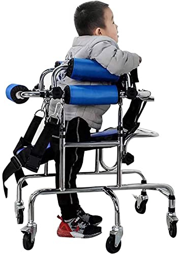Zerebralparese Kind Rehabilitation Rollator Rollator mit Sitz - Gehgestell Untere Gliedmaßen Hilfe für Behinderungstraining mit 6 Rollen