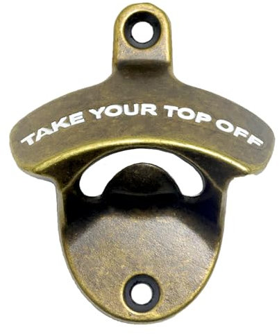 Luwanburg Vintage Bottle Opener Wall Mounted Beer Cap Opener Brass Stainless (Antique Bronze)