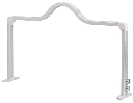 Fockety Lámpara de Escritorio para Manicura, Cabeza Arqueada, Plegable, Regulable, Temperatura de Color de 3000 K a 6000 K, Lámpara de Escritorio para Uñas con Decoración de Diamantes de