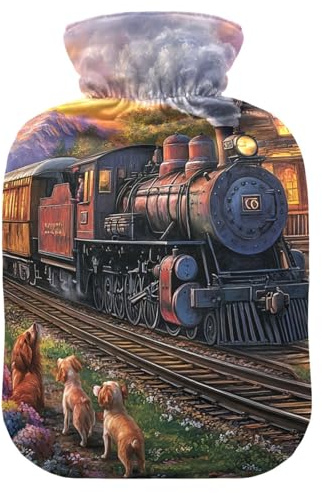 Scenic Wärmflaschen mit weichem Bezug, Fußwärmer mit weichem Bezug, Wärmbeutel für Fußbettwärmer, Schmerzlinderung, 2 l