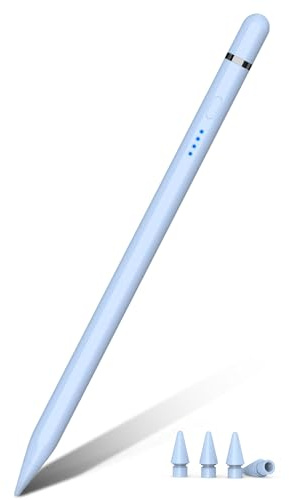 Pencil 1. Generation für iPad (2018-2026), mit 20 Mins USB-C Schnellladeleistung, Neigung & Palm Rejection, Stift für iPad 6-10/A16, Pro M4/M5/11,12.9, Mini 5-7, Air 3-5/M2/M3/M4 (Blau)