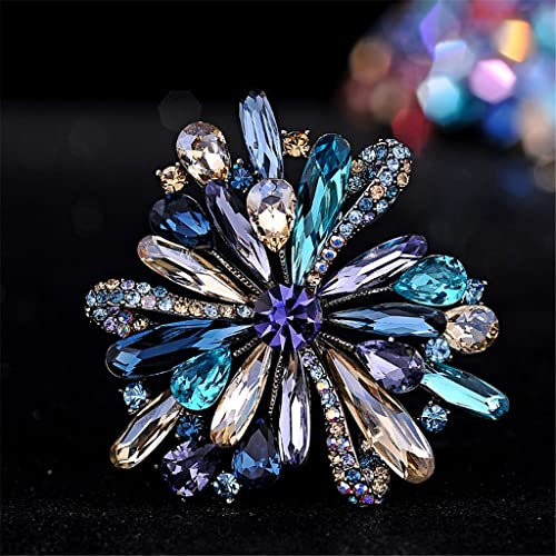 ABNNHK Hochzeitsatmosphäre, feine Brosche, Anstecknadel, Zubehör, Brosche, Anstecknadel, Wintermantel, Ansteckblume (blau, 5 cm)