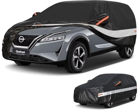 Holthly Bache Voiture Exterieur SUV pour Nissan Qashqai(2007-2025) Housse Voiture à 10 Couche,Bache Voiture 100% Imperméable,Bâche Protection Voiture Matière Souple et Respirante