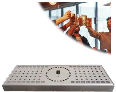 SWAYVES Stainless Steel Drip Tray,Metal Counter Top Drip Tray No Drain,Stainless Steel Service Bar Mat for Spills, Drip Tray for Bar/370 * 130 * 30Mm