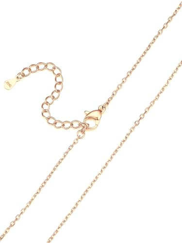 Suplight Gliederkette Damen ohne Anhänger Edelstahl Charm Choker Kette, Breite 1,4 mm / 2,5 mm, Kettenlänge 35/41/46/51/56/61/66/71/76cm+2cm