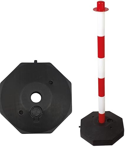 Poteau de chaîne robuste, fabriqué en acier inoxydable, idéal pour supporter les clôtures et délimiter les terrains en extérieur.