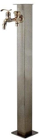 Colonne D'eau de Jardin Extérieure en Acier Inoxydable 304, Colonne D'irrigation de Fontaine D'arrosage Verticale, Robinet de Colonne Autoportant(C)
