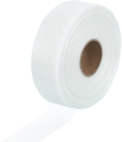 QUARKZMAN Ruban À Joint Pour Plaques De Plâtre, 2 x 295Ft Ruban Maillé En Fibre De Verre Autoadhésif De Ciment, Tissu De Réparation De Fissures Pour Mur Et Plafond En Placoplâtre, Blanc