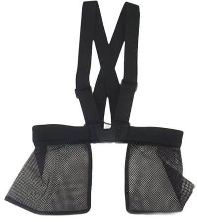 Milageto Kids Pool Straps, Pool Toys with Mesh Bags, Toy Organizer, black