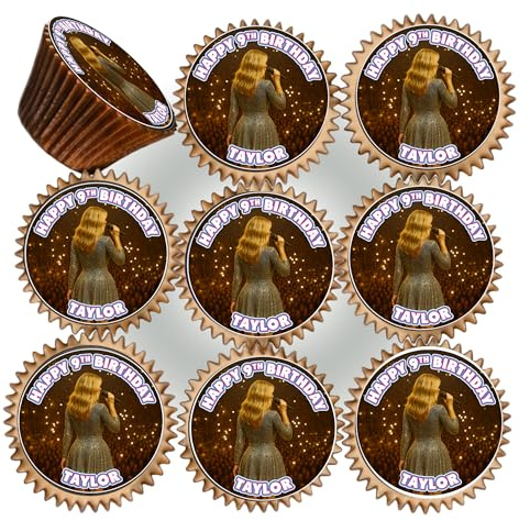 30 x YOUR FAVOURITE SINGER/ARTIST/BAND BIRTHDAY PERSONALISED EDIBLE ICING 3.8 cms CUPCAKE TOPPERS DECORATIONS M-067