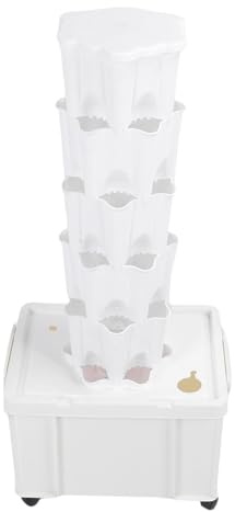 Fockety Tour Hydroponique, 30 Pots Hydroponics Cultiper System Tower, Tour Hydroponique avec Grand Réservoir, Tour de Jardin Hydroponique Vertical, Kit de Germination du (Prise UE)