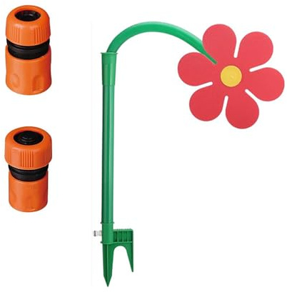 yuhlkopm Strumento per Fiori a 360°, Resistente all'Acqua, Facile da Usare e Perfetto per Il Gioco degli Animali Domestici, Rosso, +Adattatore