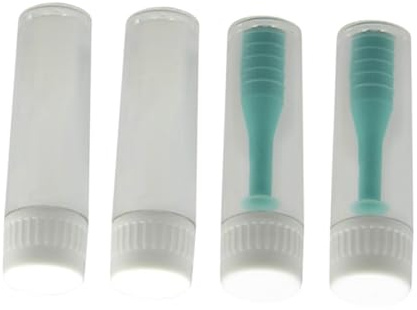 PLAFOPE 4 Stück Kontaktlinsen Entferner für Harte Linsen mit Saugnapf und Flasche Silikonbeschichteter Lens Stick Grün weiß Tragbar für Reisen und Zuhause Hygienisch und Einfach zu