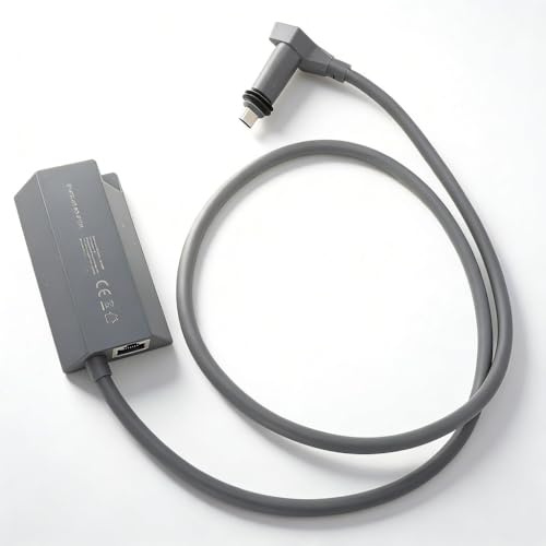 Ethernet Adapter, Rectangle Satellite Internet Powerline, Wired External Network - Fast and Stable Connection, Easy Installation, Portable Design for Home and Office