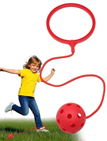 Skip Ball For Kids – Hüpfball für Kindergarten von 19,7 Zoll | Knöchelspielzeug mit drehendem Sprungring | Übung zur Koordinierung von Zitronenkugeln mit Schaukel auf