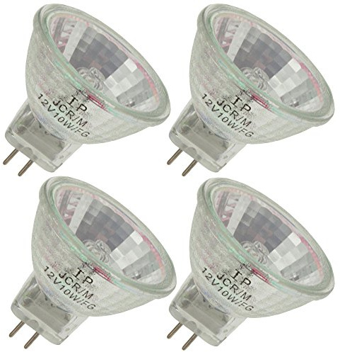 Industrial Performance JCR/M 12V10W/FG, 10 Watt, MR11, Bi-Pin (G4) Base Light Bulb (4 Bulbs)