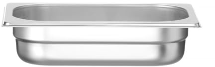 HENDI Contenitore Gastronorm, GN 1/4, resistenza termica -40 °C a 300 °C, compatibile con i forni a convezione, frigoriferi, bagno María, chafing dishes, 1.8L, 265x162(H)65mm, acciaio inox 18/10