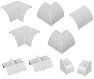 D-Line CLOAP22QSW 22x22mm Accesorios para Canaletas, Set de 10 Piezas - Blanco