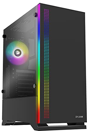 Zalman S5 RGB - Caja Media Torre ATX con Paneles de Cristal (Negro)