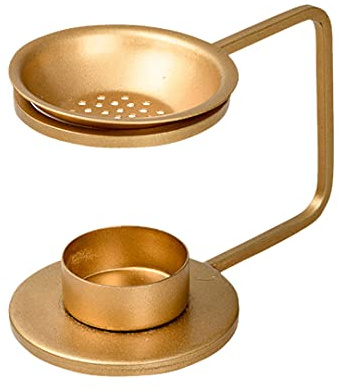 NKlaus Räucherstövchen zum Räuchern Eisen, matt, Gold, 8,5cm, 1 Stück | Höhe: 8,5cm; Gewicht: 0,321Kg; 7cm; 8,5 cm; 7 cm