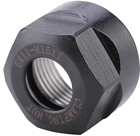 Spannzangen-Adapter, ER11-M Type M15 x 1mm Spannzangen, Spann Sechskantmutternr, Spannzange Geradschleifer Ersatzspannzange für CNC Fräsen Futterhalter Drehmaschine
