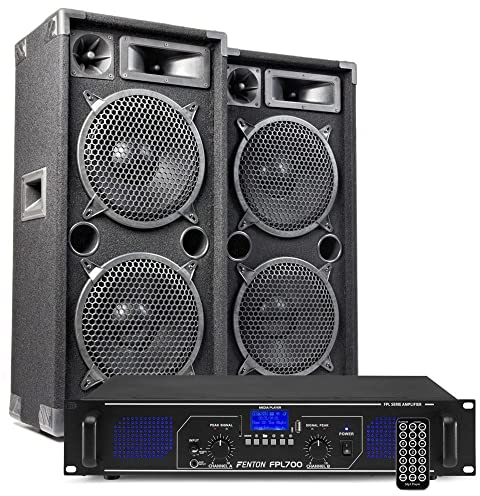 MAX210 Kit Sono DJ et Amplificateur Bluetooth 2000W - Un Kit Sono Complet pour Débuter et Animer Vos Soirées